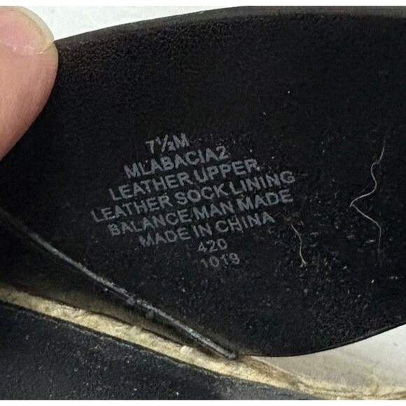 Marc Fisher Women’s Abacia 2 Espadrille Wedge Sandals Black Snake Leather 7.5 - Picture 10 of 10